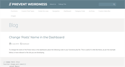 Desktop Screenshot of preventweirdness.com