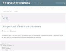 Tablet Screenshot of preventweirdness.com